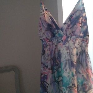 Size 2X Beautiful Spaghetti strap long Boho Dress